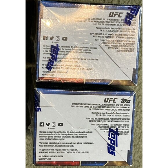 2 New! 2024 Topps UFC Chrome Factory Sealed Blaster Box 24 Cards In 6 Packs Misb - Picture 4 of 4